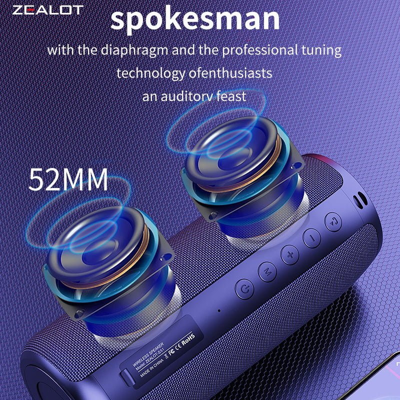 ZEALOT S51 Portable Bluetooth Speaker