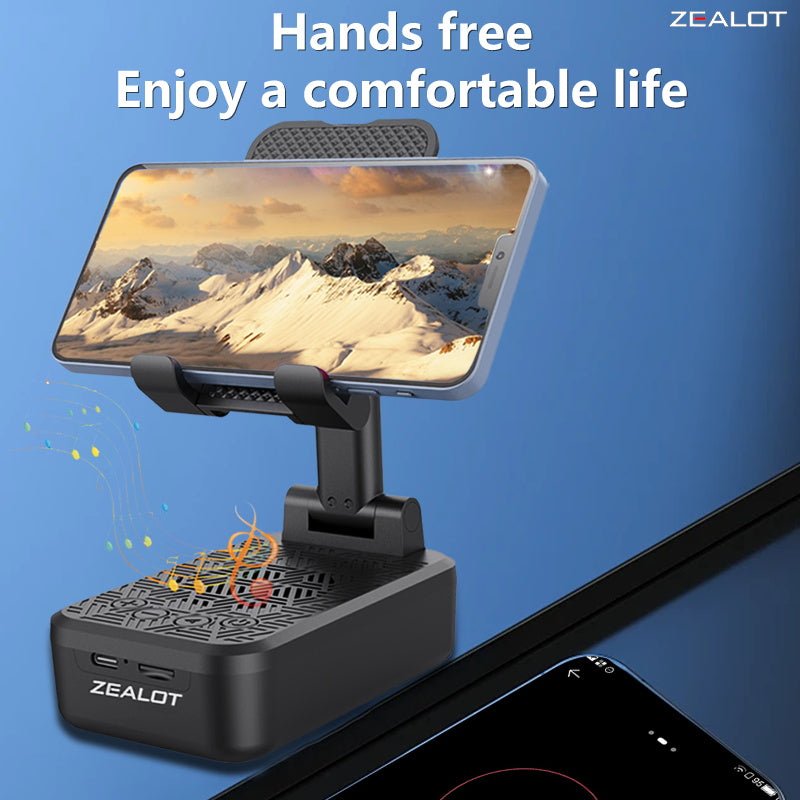 ZEALOT Z7 Portable Bluetooth Speaker Phone Holder