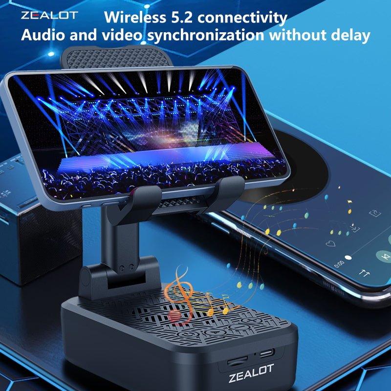 ZEALOT Z7 Portable Bluetooth Speaker Phone Holder